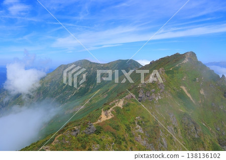 A mountain floating in the sea of clouds A mountain floating in the sea of clouds 138136102