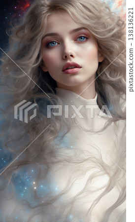 白人女性 - 人工智慧生成材料 138136221