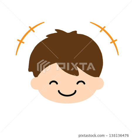 Smiling boy's face icon | Cute child illustration - Simple and happy expression, positive emotion material Smiling boy's face icon | Cute child illustration - Simple and happy expression, positive emotion material 138136476