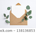 A heartfelt with note nestled within a beautifully crafted envelope, surrounded 138136853