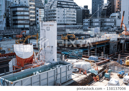 Large-scale urban construction scene: Ikebukuro under redevelopment, February 2026, a-5, Cool Color Large-scale urban construction scene: Ikebukuro under redevelopment, February 2026, a-5, Cool Color 138137006