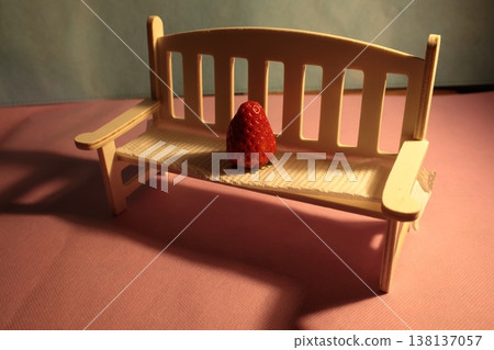 Strawberries placed on a chair Strawberries placed on a chair 138137057