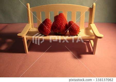 Strawberries on a chair 138137062