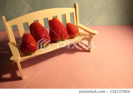 Strawberries on a chair 138137069