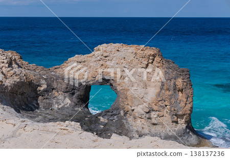 Natural rock arches facing the Mediterranean Sea near Marsa Matruh, Egypt Natural rock arches facing the Mediterranean Sea near Marsa Matruh, Egypt 138137236