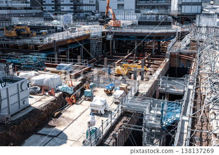 Scene from a large-scale construction site in Ikebukuro, currently undergoing redevelopment. 2026.02 a-5 Cool Color Scene from a large-scale construction site in Ikebukuro, currently undergoing redevelopment. 2026.02 a-5 Cool Color 138137269