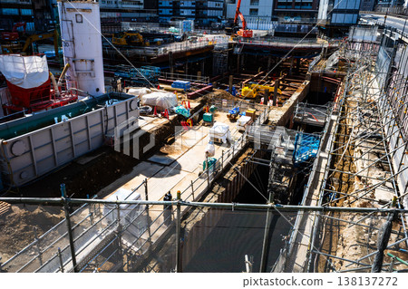Scene from a large-scale construction site in Ikebukuro, currently undergoing redevelopment. 2026.02 b-2 High Saturation Contrast Scene from a large-scale construction site in Ikebukuro, currently undergoing redevelopment. 2026.02 b-2 High Saturation Contrast 138137272