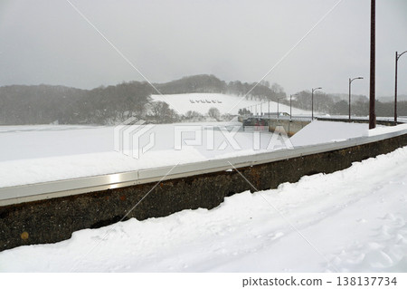 Winter's Shitado Shima Dam Winter's Shitado Shima Dam 138137734