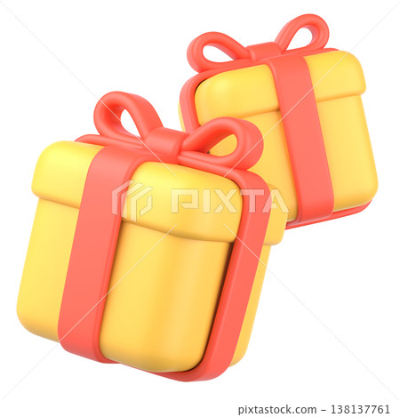 3D gift box icon 3D gift box icon 138137761
