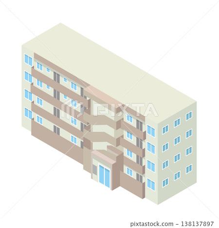 Apartment building illustration 138137897