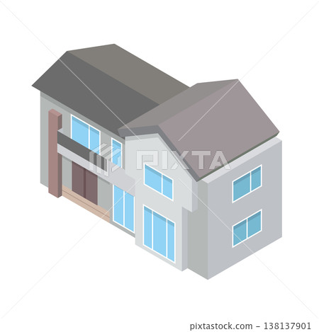 獨立式住宅的插圖 獨立式住宅的插圖 138137901