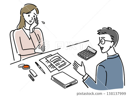 一位女士向專家諮詢繼承、合約等問題。 一位女士向專家諮詢繼承、合約等問題。 138137999