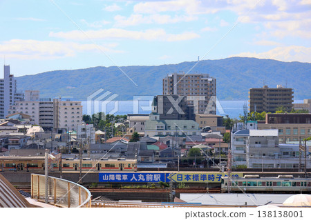 山陽電氣鐵道,人丸前站,日本標準時間子午線 山陽電氣鐵道,人丸前站,日本標準時間子午線 138138001