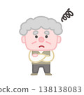 A set of simple and cute illustrations of elderly men. 138138083