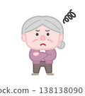 A set of simple and cute illustrations of elderly women. 138138090