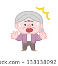A set of simple and cute illustrations of elderly women. 138138092