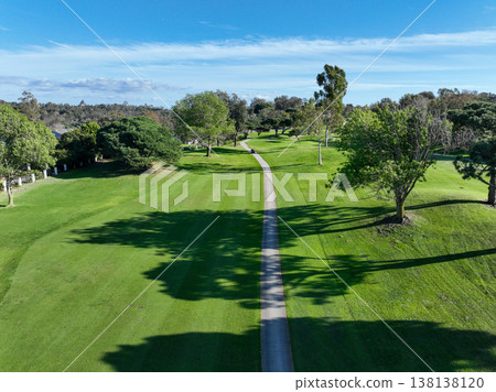 Aerial view video over a golf course in Solana Beach, San Diego, California Aerial view video over a golf course in Solana Beach, San Diego, California 138138120