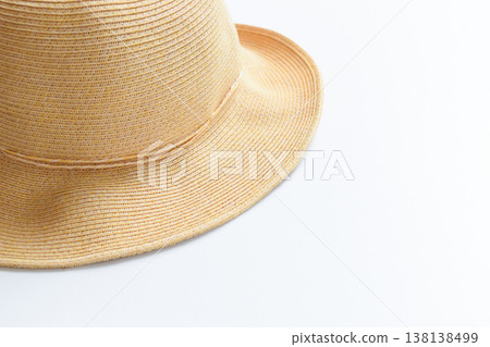 brown hat isolated on white background, vintage cloth style 138138499