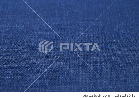 blue hemp viscose natural fabric cloth color, sackcloth rough texture of textile 138138513