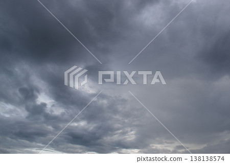 blue sky and white cloud background, cloudy in rainny season 138138574