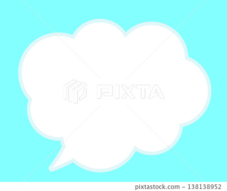 Speech bubble with a light blue background Speech bubble with a light blue background 138138952