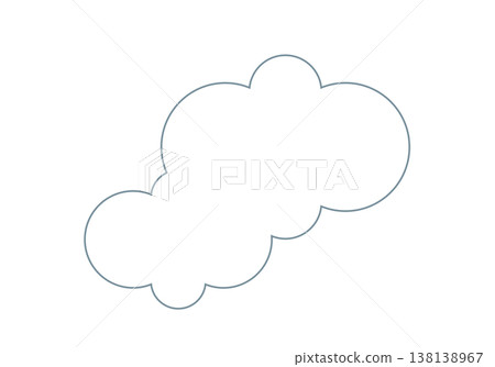 簡單的雲線繪圖圖標 138138967