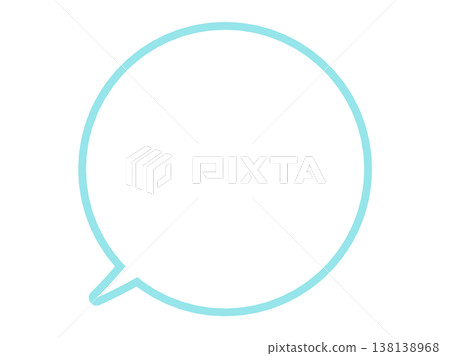 淺藍色對話框框架材料 138138968