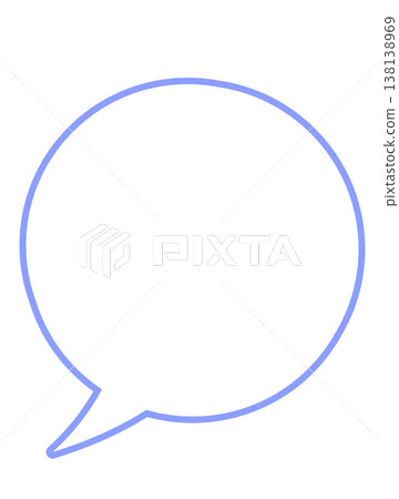 Simple line art icon of a speech bubble Simple line art icon of a speech bubble 138138969
