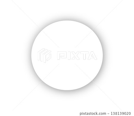 White circular button with drop shadow 138139020