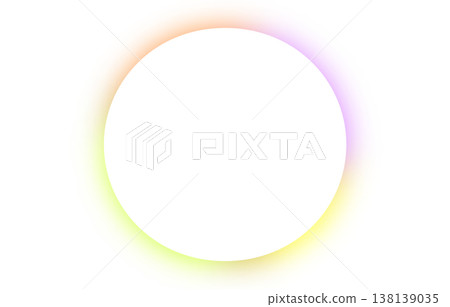 A circular frame emitting rainbow-colored light A circular frame emitting rainbow-colored light 138139035