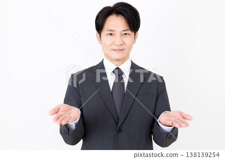 Middle-aged male businessman in a suit 138139254