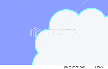 Light blue background with a white cloud frame 138139276