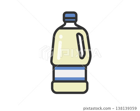 食用油瓶圖示插圖（線條畫，彩色） 138139359