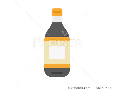 An illustration of a bottle containing ponzu sauce. An illustration of a bottle containing ponzu sauce. 138139387