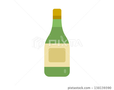 Illustration of a white wine bottle icon Illustration of a white wine bottle icon 138139390