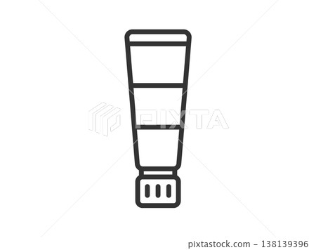 Illustration of a condiment tube icon (line drawing) 138139396