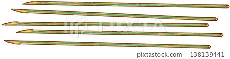 5 bamboo skewers 5 bamboo skewers 138139441