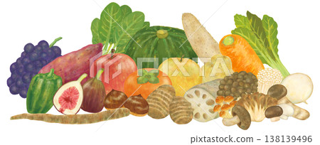 A collection of autumn flavors illustration A collection of autumn flavors illustration 138139496