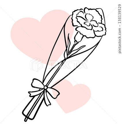 Carnation heart background 2 138139529