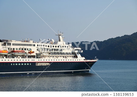 The cruise ship Nippon Maru departed from Fujiwara Pier in Miyako City. The cruise ship Nippon Maru departed from Fujiwara Pier in Miyako City. 138139653