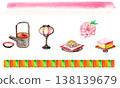 Colorful illustrations for the Hina Matsuri (Girls' Festival) 138139679