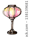 A paper lantern painted in watercolor 138139681