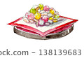 Watercolor painting of Hina-arare (rice crackers for the Doll Festival) 138139683