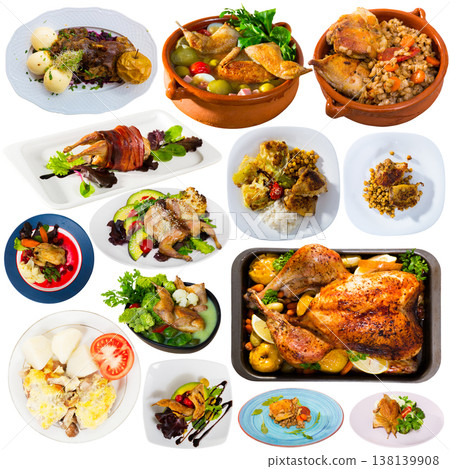 Collection of meals of fowl 138139908
