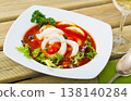 Image of tomato soup with squid 138140284