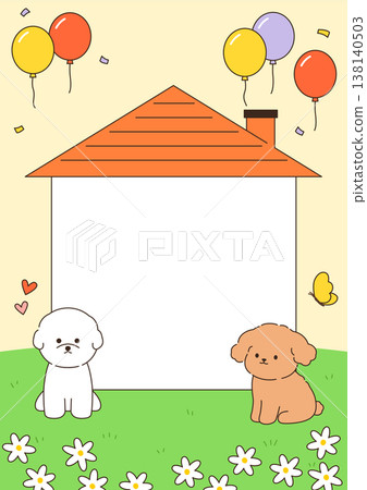 Vector illustration of cute dogs. Vector illustration of cute dogs. 138140503