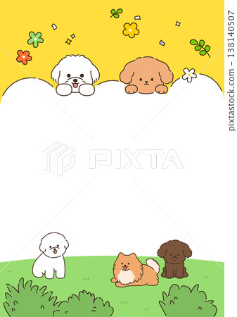 Vector illustration of cute dogs. 138140507