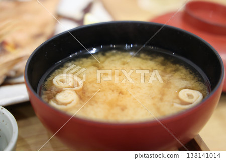 Traditional Japanese Soup Served in Elegant Lacquer Bowl Nov 27 2025 138141014