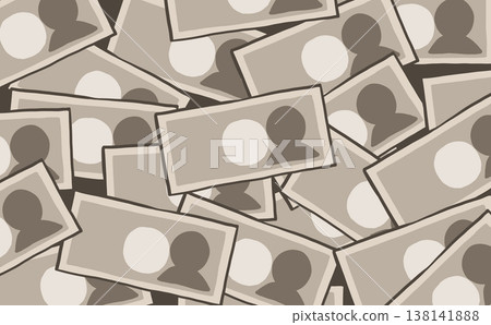 A background covered with banknotes and bills; a simple, hand-drawn illustration of money. A background covered with banknotes and bills; a simple, hand-drawn illustration of money. 138141888