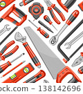 Vector Handyman Tools seamless pattern 138142696